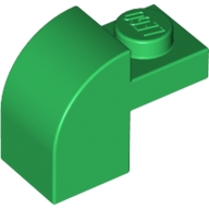 Lego kostka (kostička) 2x1x1 1/3 zakulacená nahoře, zelená (609128, 4129994, 4280151, 4568991, 6100223)